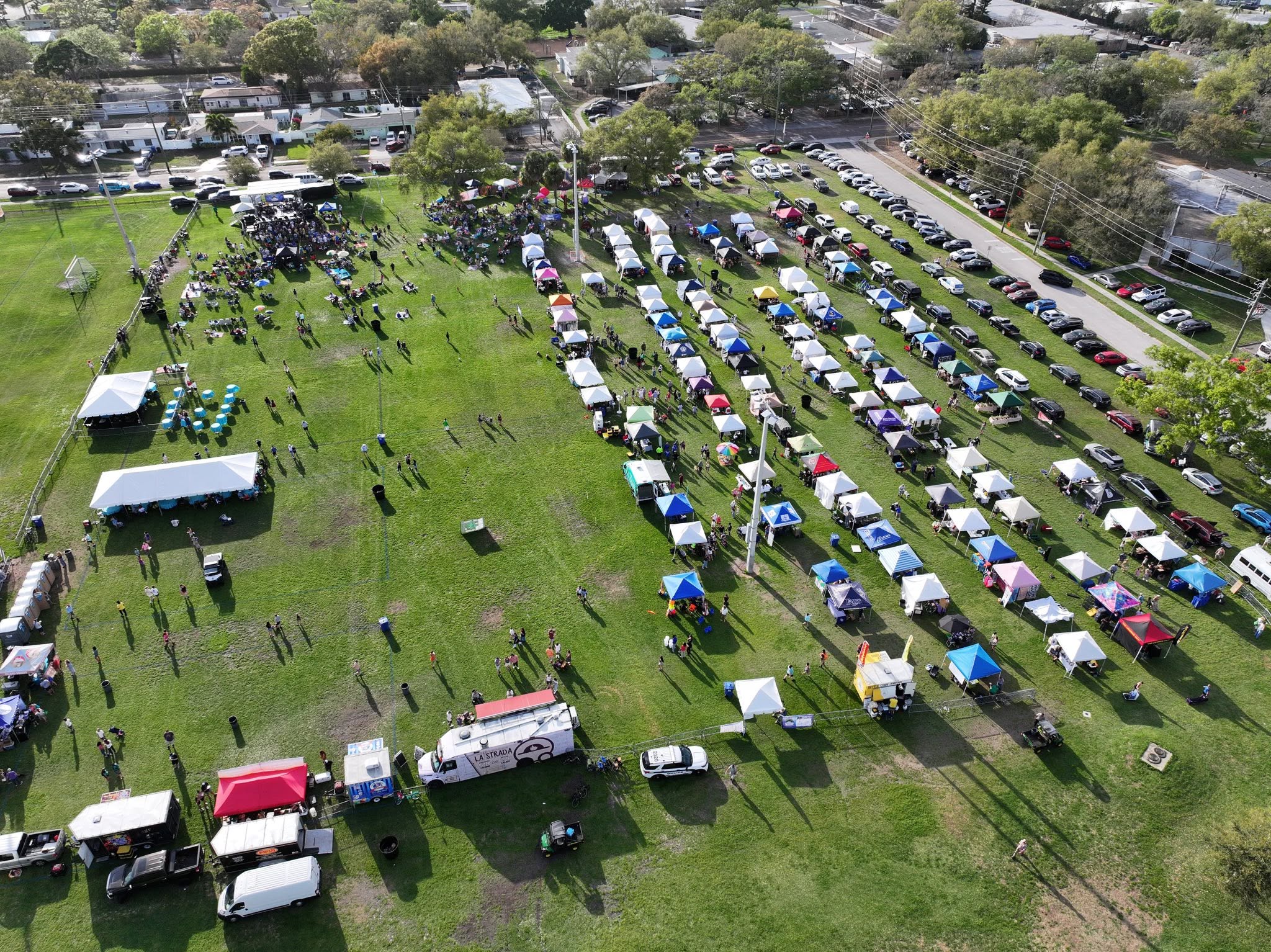Aerial view of the St. Pete CommUNITY Festival