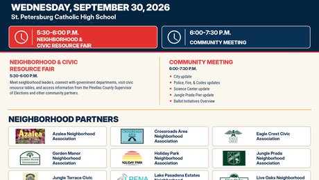 Residents of West St. Pete CommUNITY Meeting flyer