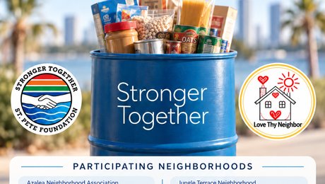 West St. Pete Food Drive volunteers